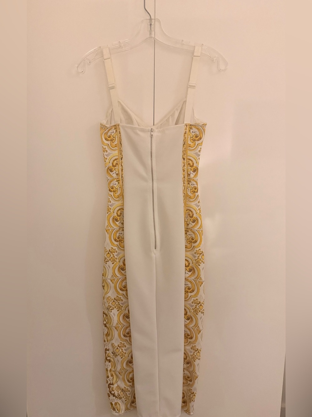 Dolce & Gabbana Yellow Majolica  Sweetheart Midi Dress 38 - Picture 4 of 4